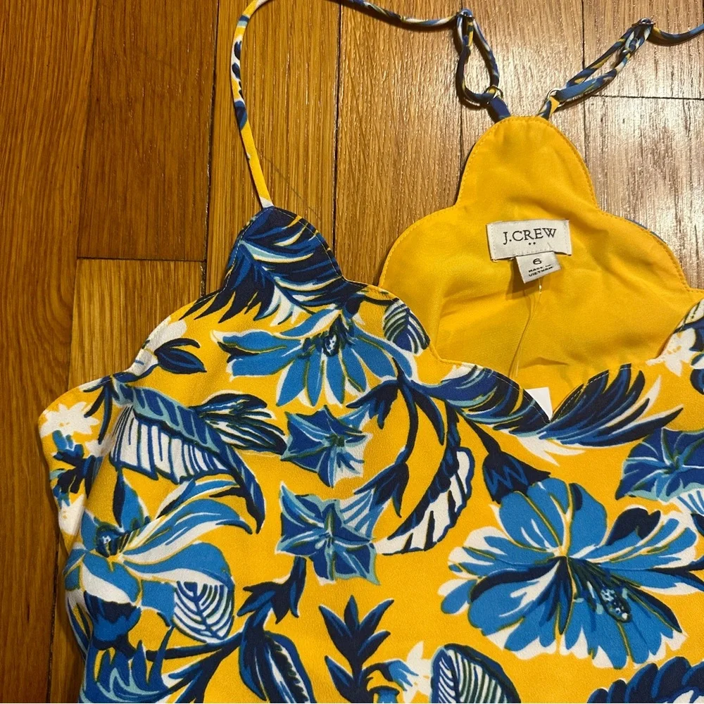 J. Crew scalloped tropical floral cami